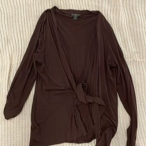Banana Republic brown tie-front cardigan. Size xl